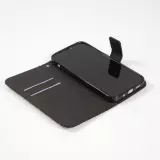 iPhone 12 / 12 Pro Case Hülle - Premium Flip Wallet Kautschuk oriental Muster mit Magnetverschluss - Schwarz
