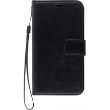 Fourre iPhone 12 / 12 Pro - Premium Flip cuir lisse porte-cartes - Noir
