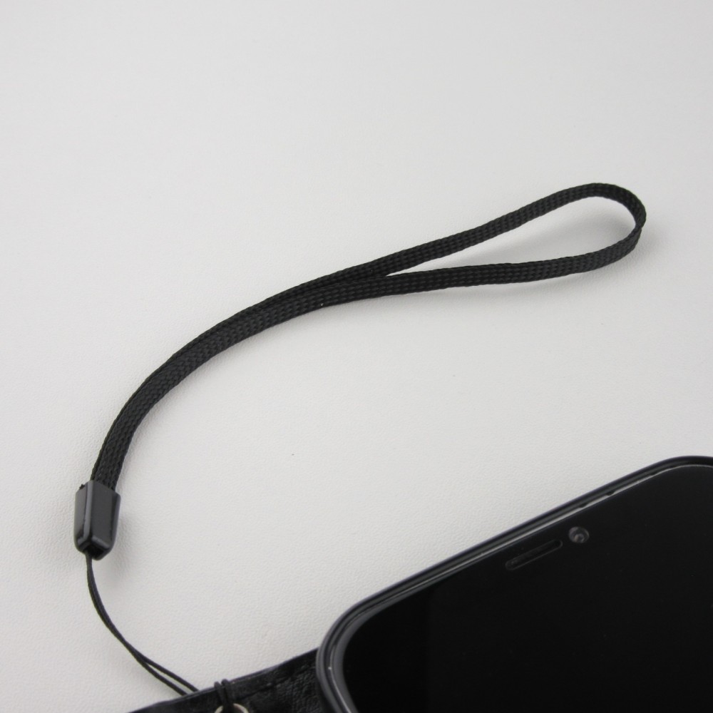 Fourre iPhone 12 / 12 Pro - Premium Flip cuir lisse porte-cartes - Noir