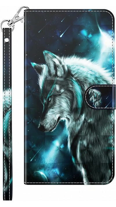 Fourre iPhone 14 Pro - 3D Flip Wolf Universe