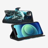 Fourre iPhone 14 Pro - 3D Flip Wolf Universe