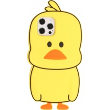 Fourre iPhone 12 Pro Max - Coque amusante 3D petit canard mignon - Jaune