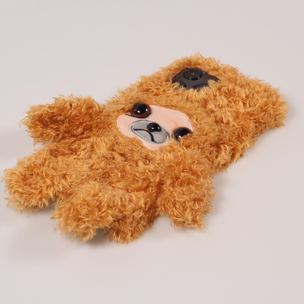 Fourre iPhone 13 Pro Max - Ours en peluche doux - Brun