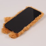 Fourre iPhone 13 Pro Max - Ours en peluche doux - Brun