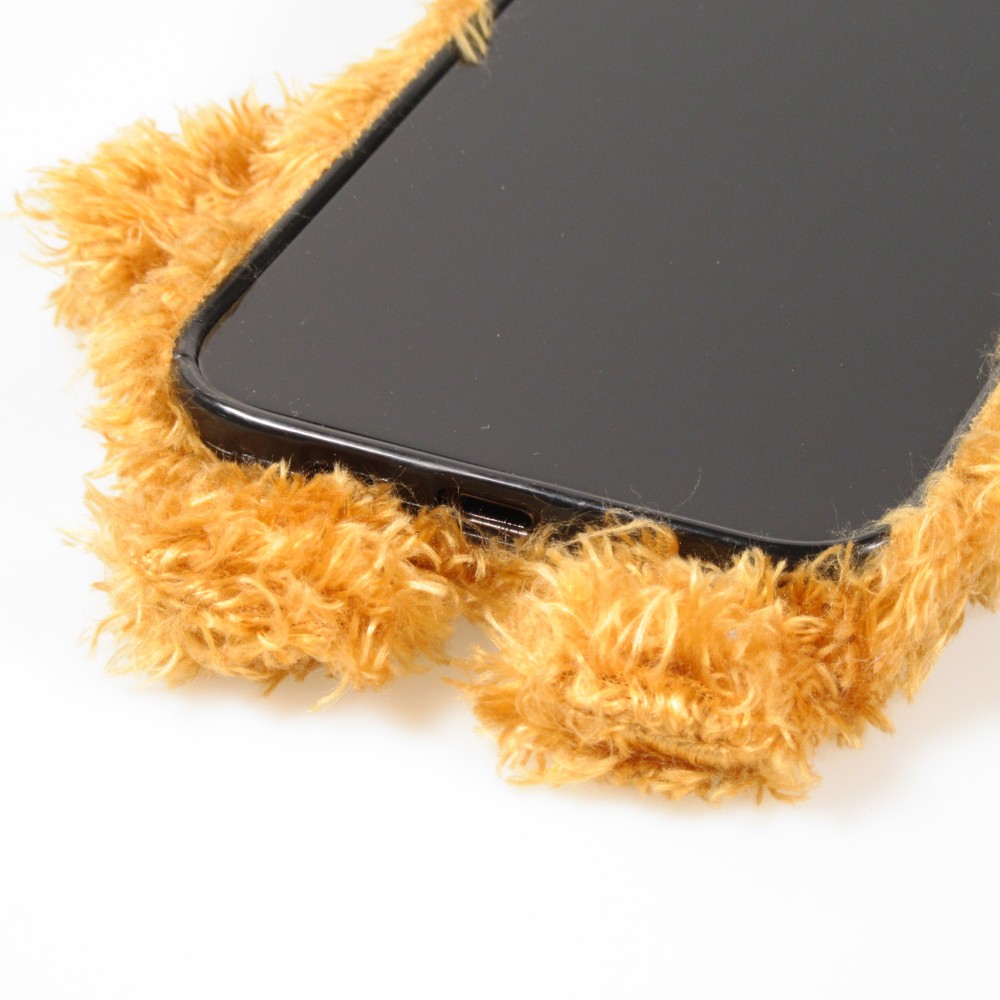 Fourre iPhone 13 Pro Max - Ours en peluche doux - Brun
