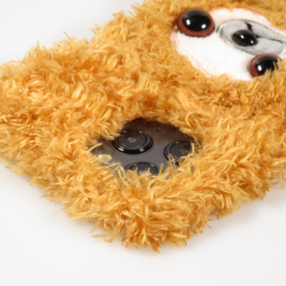 Fourre iPhone 13 Pro Max - Ours en peluche doux - Brun