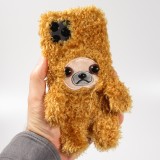 Fourre iPhone 13 Pro Max - Ours en peluche doux - Brun
