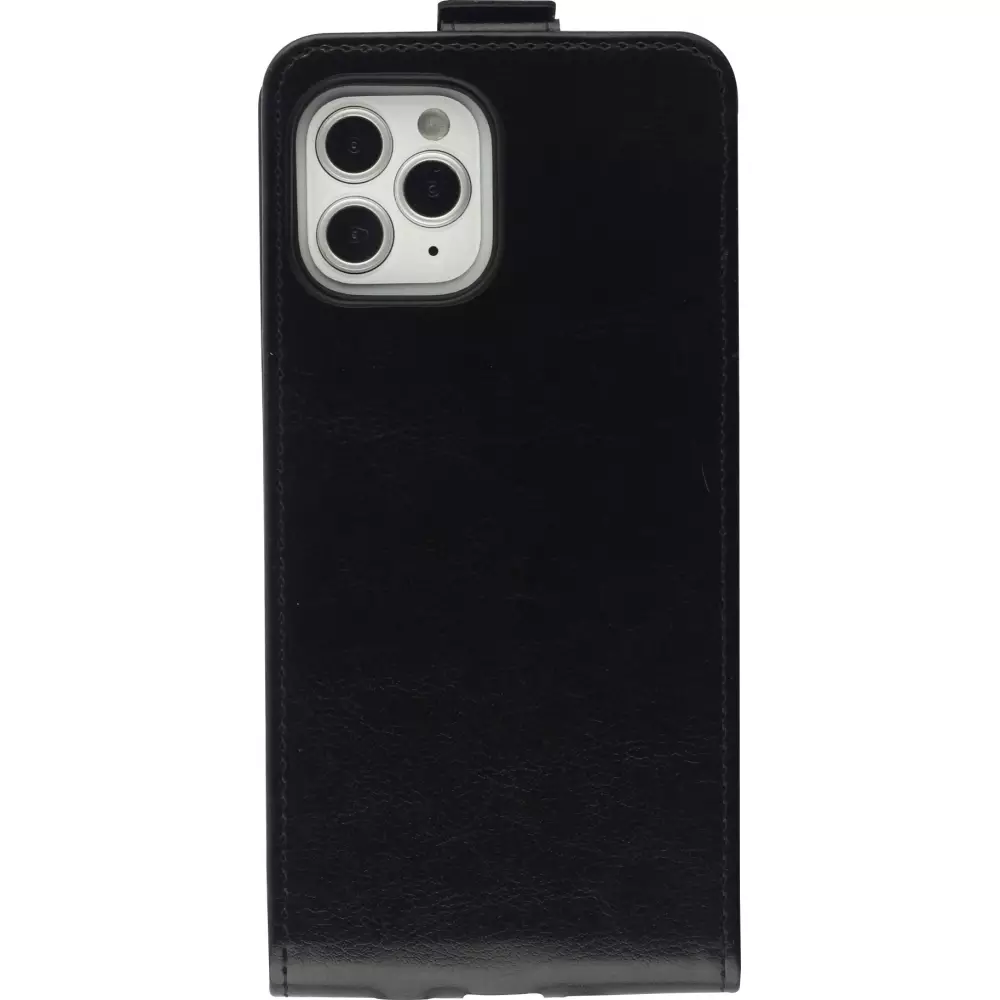 Hülle iPhone 12 / 12 Pro - vertikal Flip - Schwarz