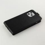 Fourre iPhone 12 / 12 Pro - Vertical Flip - Noir