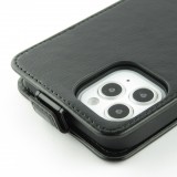 Fourre iPhone 12 / 12 Pro - Vertical Flip - Noir