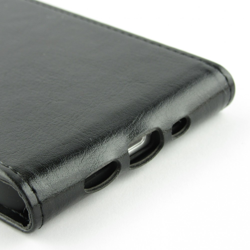 Fourre iPhone 12 / 12 Pro - Vertical Flip - Noir