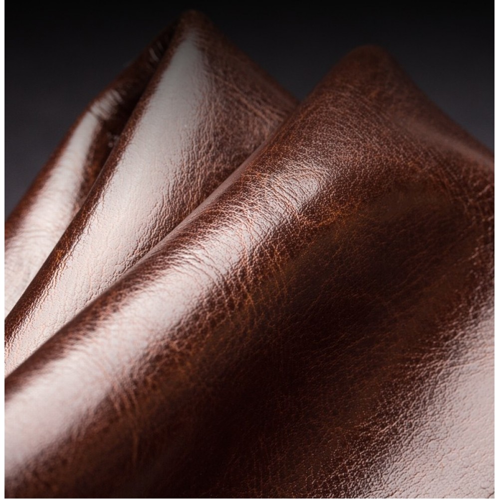 Fourre iPhone 14 Plus - Flip Qialino cuir véritable - Brun