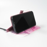 Fourre iPhone 13 - Flip Wallet Liquid Color avec fermeture à aimant - Purple Sunset