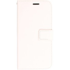 Fourre iPhone 13 - Premium Flip cuir lisse porte-cartes - Blanc