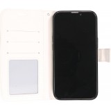 Fourre iPhone 13 - Premium Flip cuir lisse porte-cartes - Blanc