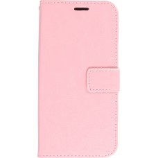 Fourre iPhone 15 Plus - Premium Flip cuir lisse porte-cartes - Rose clair