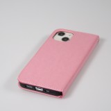 Fourre iPhone 15 Plus - Premium Flip cuir lisse porte-cartes - Rose clair