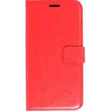Fourre iPhone 14 - Premium Flip cuir lisse porte-cartes - Rouge