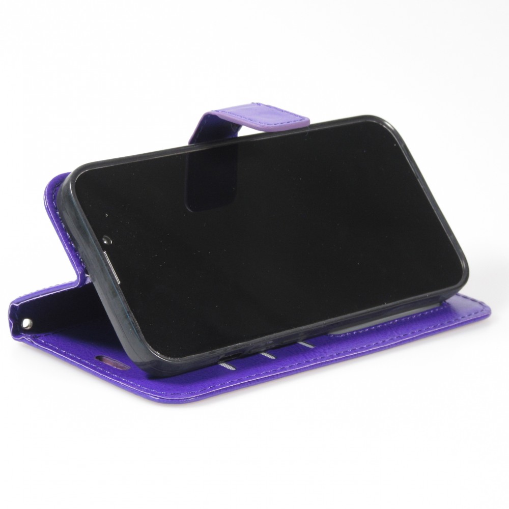 Fourre Samsung Galaxy S24 Ultra - Premium Flip cuir lisse porte-cartes - Violet