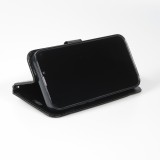 Fourre iPhone 13 - Premium Flip cuir lisse porte-cartes - Noir