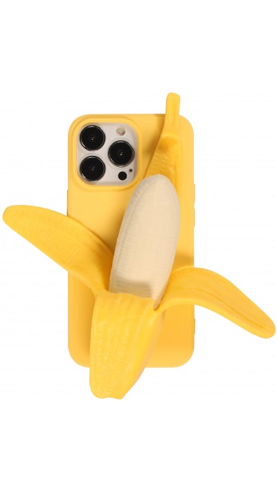 Fourre iPhone 12 Pro Max - Coque amusante 3D Banane - Jaune