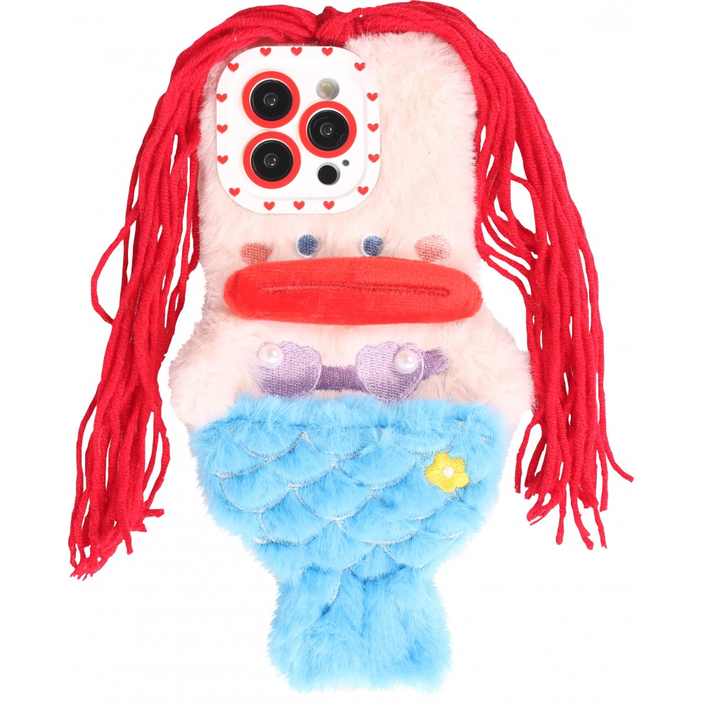 Fourre iPhone 13 Pro - Coque amusante 3D Sirène moche - Bleu