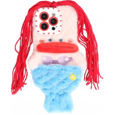 Fourre iPhone 13 Pro - Coque amusante 3D Sirène moche - Bleu