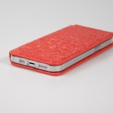Fourre iPhone 13 Pro Max - Flip Wallet fashion mandala design artistique - Rouge