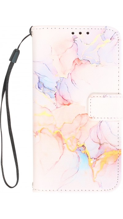 Fourre iPhone 13 Pro - Flip Wallet Liquid Color avec fermeture à aimant - Sunrise
