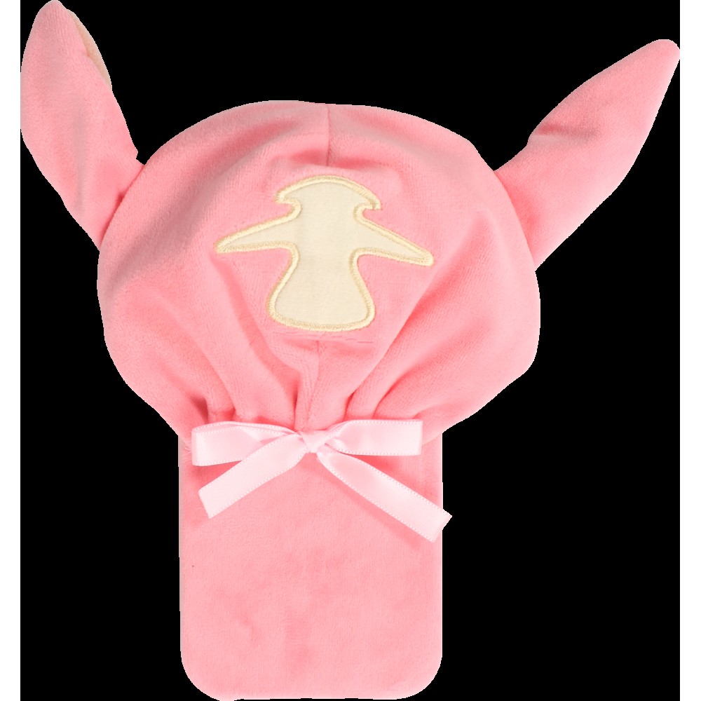 Fourre iPhone 14 Pro - Coque amusante 3D Adorable monstre en peluche avec capuchon de bouche - Rose