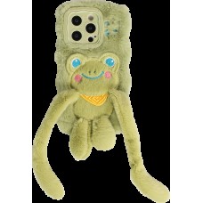 Fourre iPhone 14 Pro - Coque amusante 3D grenouille avec bras longs - Vert