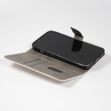 Fourre iPhone 14 Pro Max - Flip - Cat blue eyes - Blanc