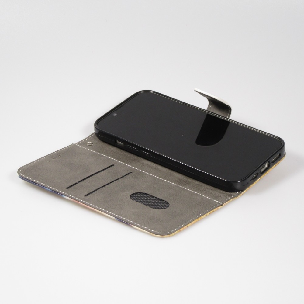 Fourre iPhone 14 Pro Max - Flip - Explorer kitten - Beige