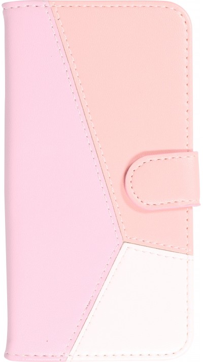Fourre iPhone 14 Pro - Flip Géometrique - Rose