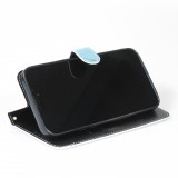 iPhone 14 Pro Max Case Hülle - Flip Glatt brilliant glänzend & reflektierend mit Schlaufe - Deep Ocean