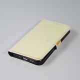 Fourre iPhone 14 Pro Max - Flip lisse brillant couleur magique avec dragonne - Tequila Sunrise