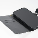 Fourre iPhone 14 Pro Max - Flip lisse brillant couleur magique avec dragonne - Tequila Sunrise