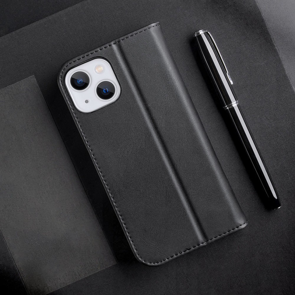 Fourre iPhone 15 - Dux Ducis Hivo RFID Flip Wallet - Noir