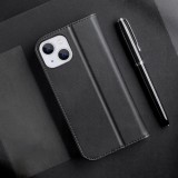 Fourre iPhone 15 - Dux Ducis Hivo RFID Flip Wallet - Noir