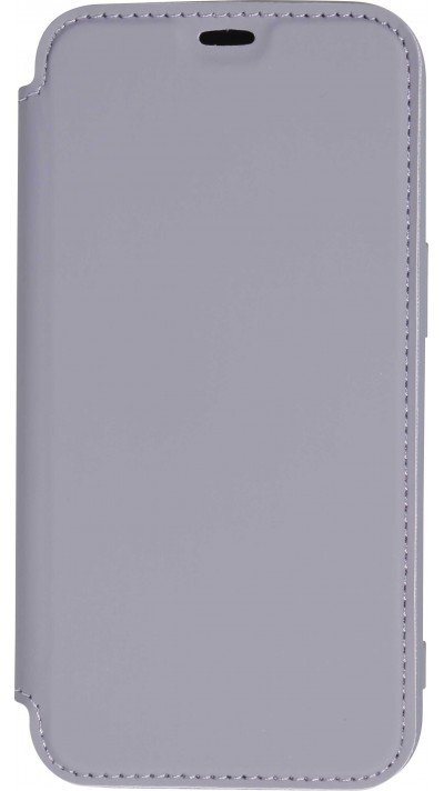iPhone 15 Pro Max Case Hülle - Flip weiches Silikon mit matt glatter Oberfläche - Grau
