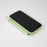 Fourre iPhone 15 Pro Max - Flip silicone souple avec surface lisse et mate - Vert