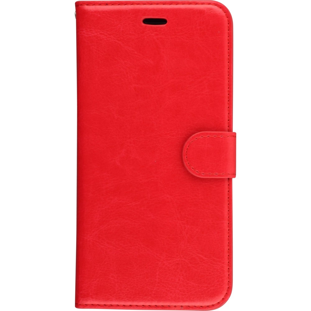 Fourre iPhone 6 Plus / 6s Plus - Premium Flip cuir lisse porte-cartes - Rouge