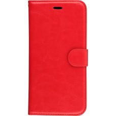 Fourre iPhone 6 Plus / 6s Plus - Premium Flip cuir lisse porte-cartes - Rouge
