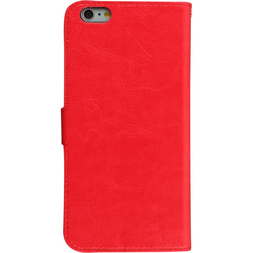 Fourre iPhone 6 Plus / 6s Plus - Premium Flip cuir lisse porte-cartes - Rouge