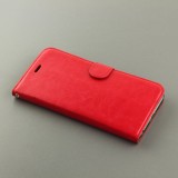 Fourre iPhone 6 Plus / 6s Plus - Premium Flip cuir lisse porte-cartes - Rouge