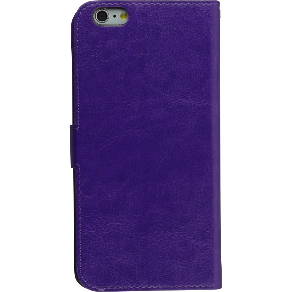 Fourre iPhone X / Xs - Premium Flip cuir lisse porte-cartes - Violet