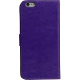 Fourre iPhone X / Xs - Premium Flip cuir lisse porte-cartes - Violet