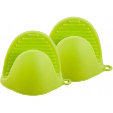 Gants de protection en silicone résistant à la chaleur de taille universelle pour le four - Vert