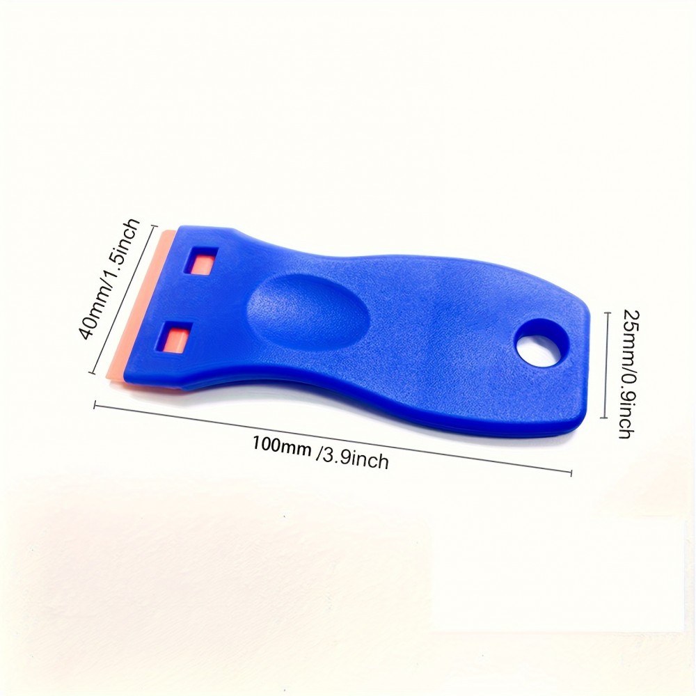 Grattoir en plastique pour vignette voiture - Bleu