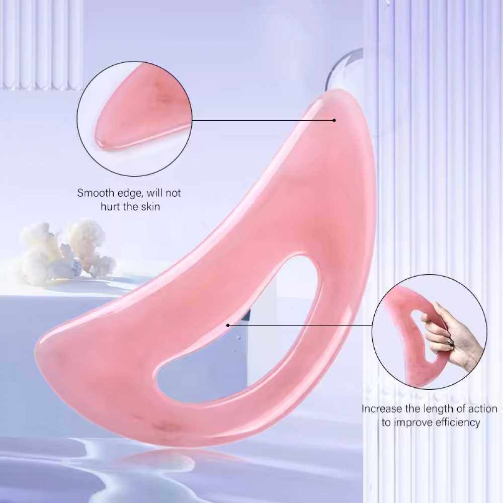 Gua Sha jambes et corps - Outil de massage pour relaxation et détoxification - Rose